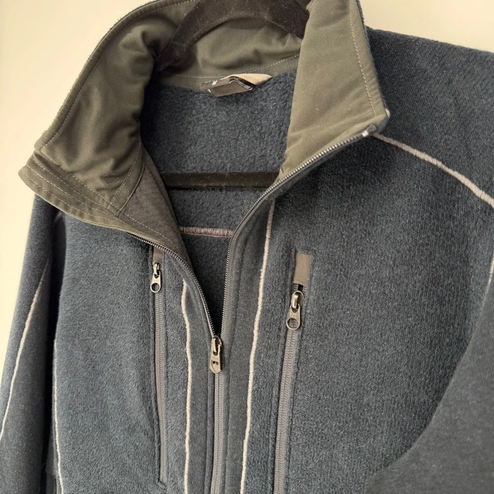 KUHL INTERCEPT FULL ZIP FLEECE JACKET NAVY BLUE OUTDOORS CASUAL MEDIUM